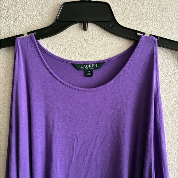 Ralph Lauren Women's Purple Viscose Jersey Knit
Cutout Cold Shoulder Top M - Picture 6 of 11